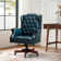 Swain 46.5'' H Traditional  Faux Leather Executive Chair with Solid Wood Base and Tufted Back