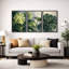 «Tropical Green Monstera Leaves», impression sur toile encadrée, impression sur toile-1701151289-1701151287