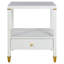 Nicole 1 - Drawer Solid Wood Nightstand in Lacquer White
