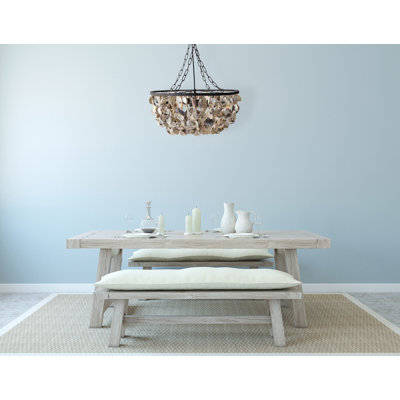 Wickham Metal and Draped Oyster Shell Chandelier