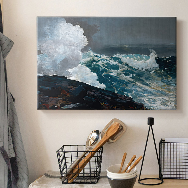 Northeaster - Winslow Homer - Toile tendue avec châssis - 1895, 12 x 18