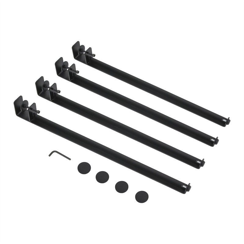 F-Shaped Adjustable Table Legs, Black