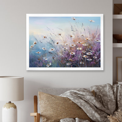 «Mauve Wildflowers Whispering Breeze I», reproduction sur toile