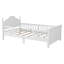 Lit plateforme en bois pour tout-petits avec tête et pied de lit, blanc-1654215217-1654215218