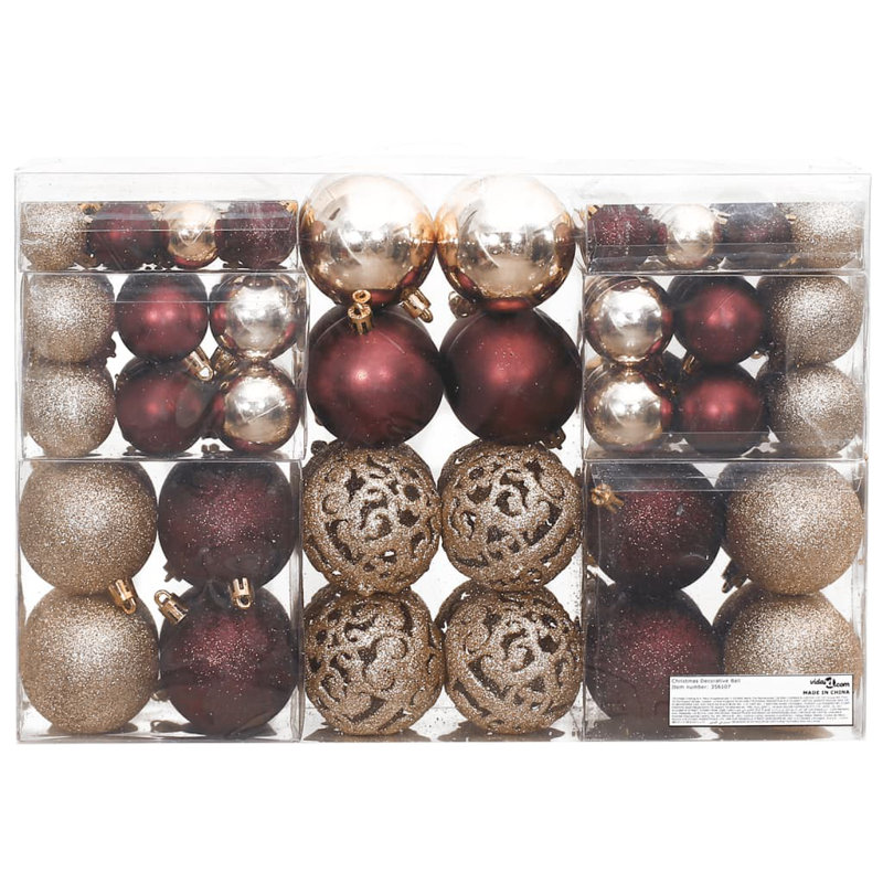 6cm Solid Colour Bauble, Champagne