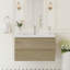 Meuble-lavabo mural moderne 36 po avec plateau en résine intégré, 2 tiroirs à fermeture en douceur, assemblage complet, option 5 couleurs-119015998-88594116