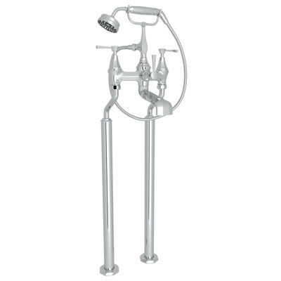 Deco Exposed Floor Mount Tub Filler