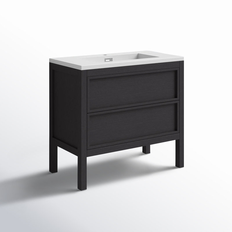Ensemble de meuble-lavabo simple 35,43 po Gonzalo, Anthracite