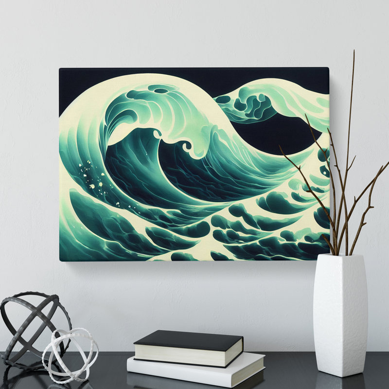 Surreal Japanese Wave Vol.2 Abstract - Wrapped Canvas, 35cm H x 50cm W x 3cm D