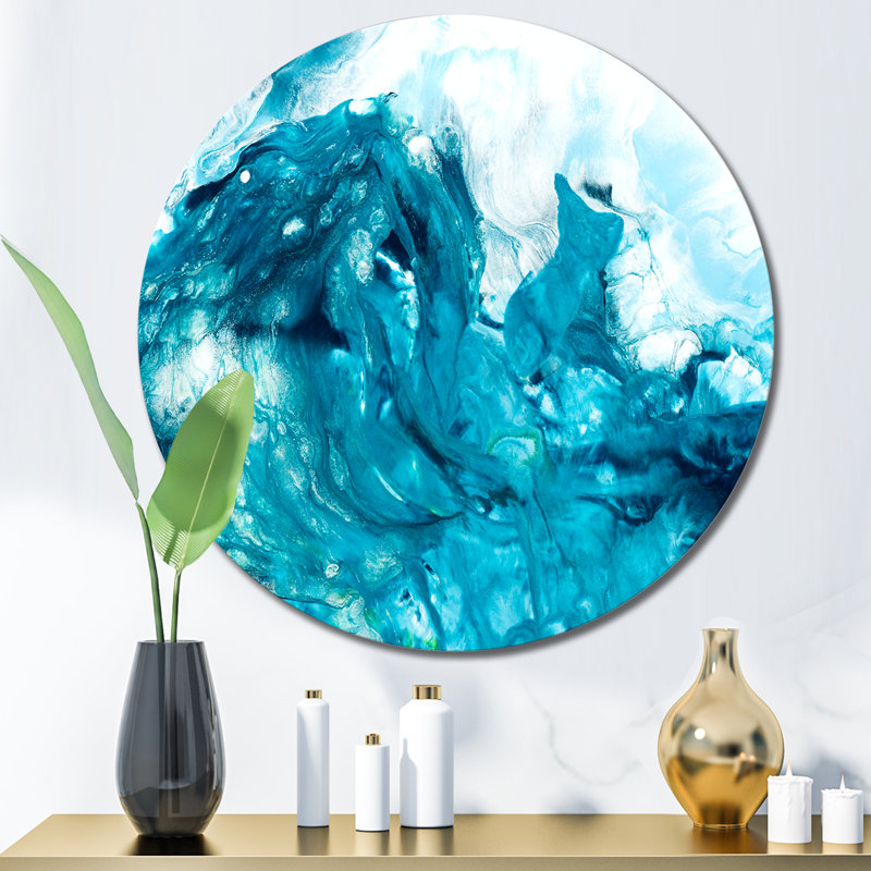 Turquoise liquide - impression sans cadre, H 11 po x l 11 po