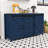 Farmhouse Sideboard with Sliding Barn Doors, 4 Drawers and Power Outlet for Living Room-656081584