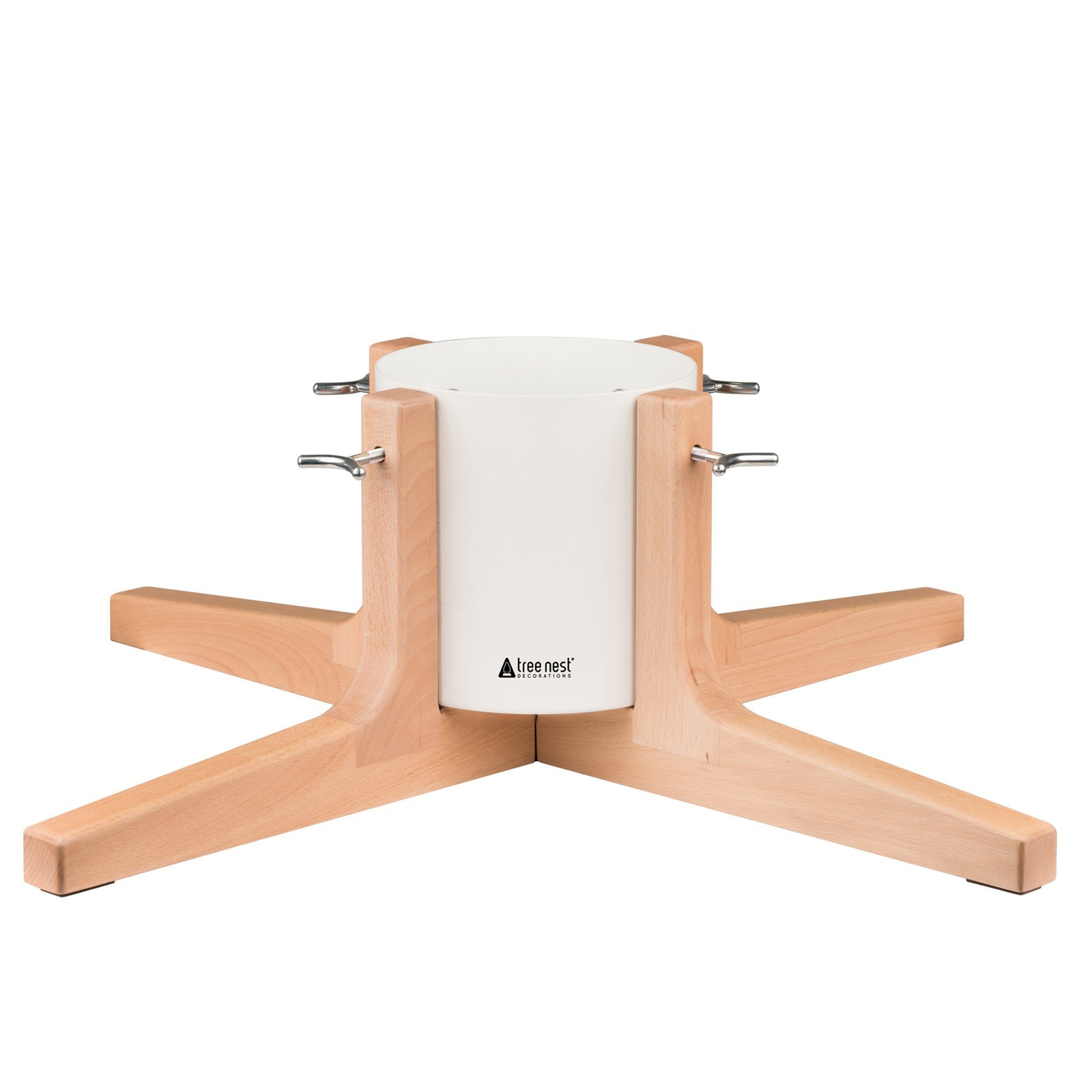 Rustic Live Tree Stand, White, 7" H x 22" W x 22" D