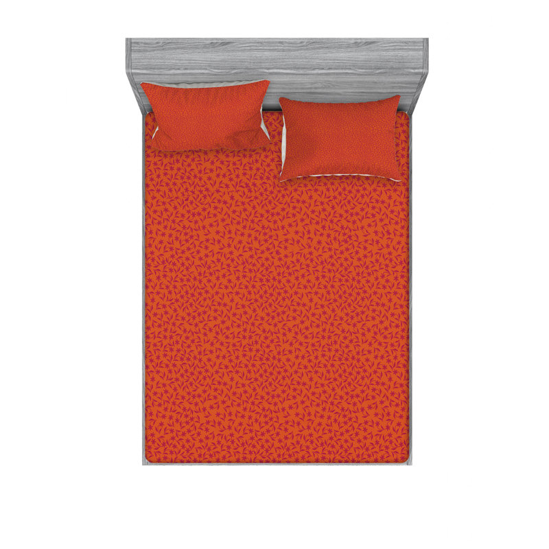 Ensemble de draps Little Symmetric Summer Gingham, Ensemble de drap pour grand lit avec drap-housse, Flowers
