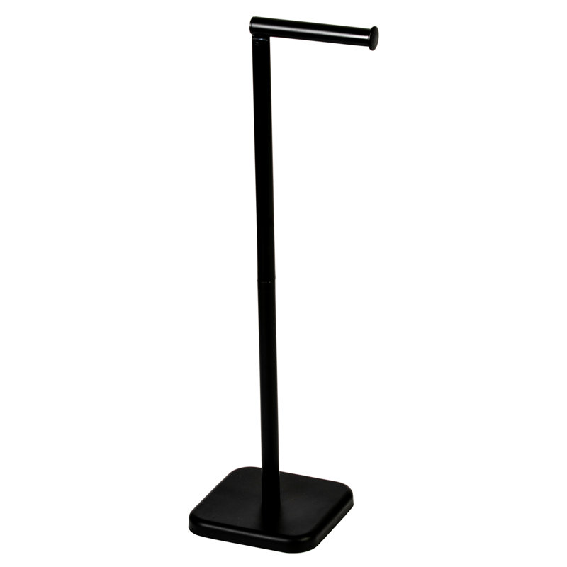 Arkadelphia Free Standing Toilet Paper Holder, Black