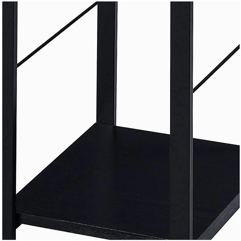 Black 2-layer rectangular writing desk