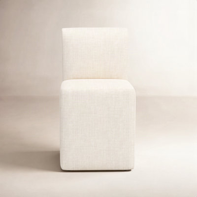 Mendy Upholstered Dining Chair with Casters