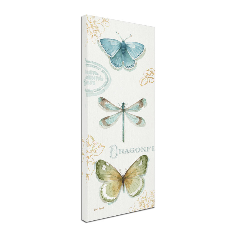 «My Greenhouse Butterflies V» par Lisa Audit - impression sur toile tendue, H 24 po x l 10 po x P 2 po