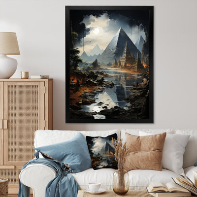 «Pyramid Ancient Echoes II - Cityscapes», art mural sur toile