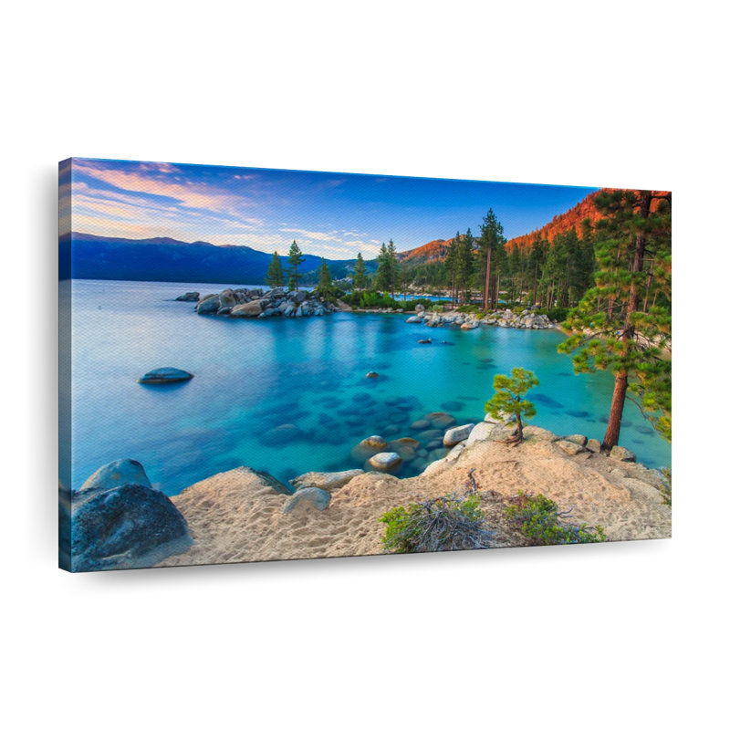 «Lake Tahoe Sand Harbor Scene», reproduction sur toile, H 16 po x l 24 po x P 1,25 po