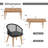6 - Person Rectangular Outdoor Dining Set With Extendable Table-272846620