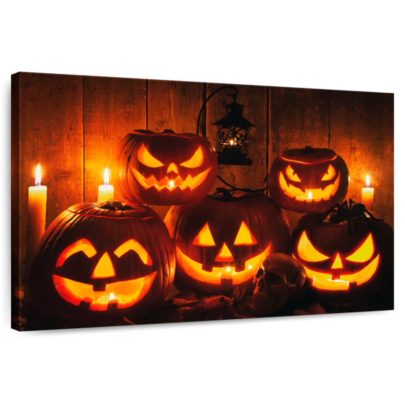 Lanternes d'Halloween, H 16 po x l 24 po