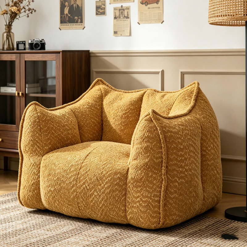 Sofa chairs with highly resilient, Yellow
