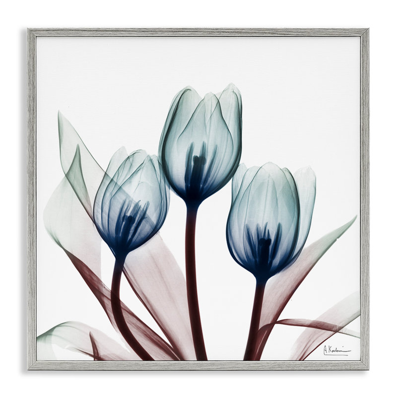 Giclée encadrée chic et translucide bleue, design par Albert Koetsier, H 24 po x l 24 po, Estampe numérique Farmhouse
