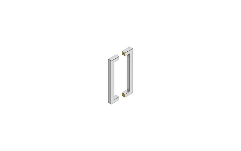 Deltana SSPBB1210U19 12" Contemporary Pulls, Back-to-Back in Paint Black, Polished Stainless
