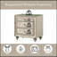 Table de chevet beige en velours