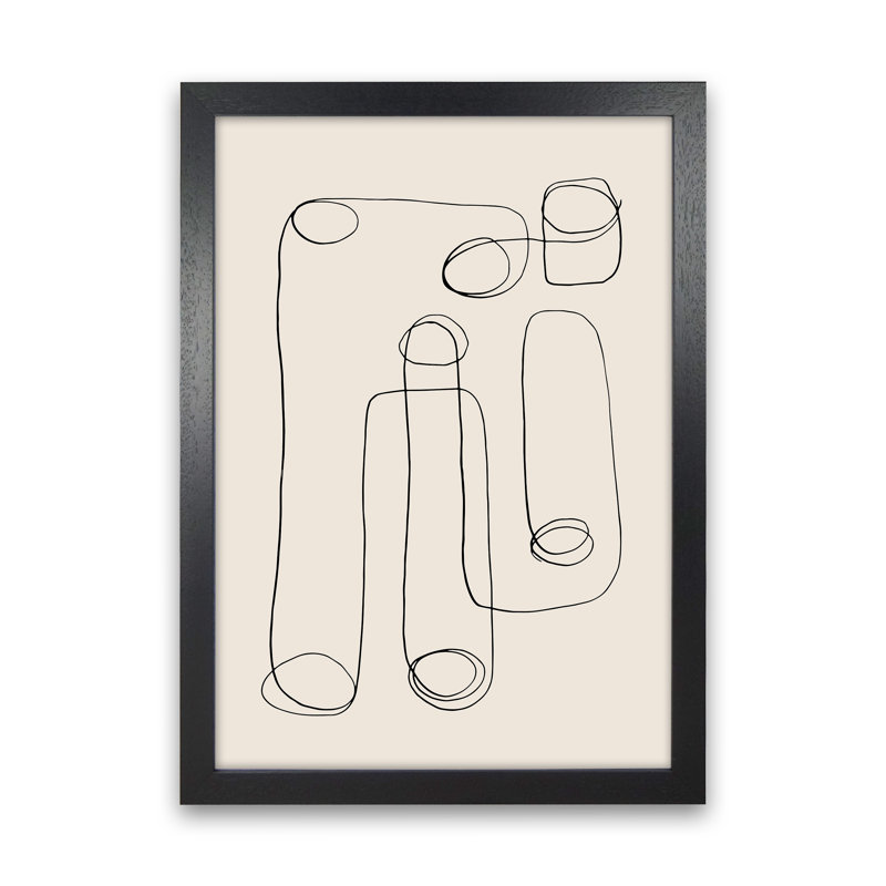 Abstract Line Doodles - Print, Wrapped Canvas, 84.1cm H x 59.4cm W x 4cm D