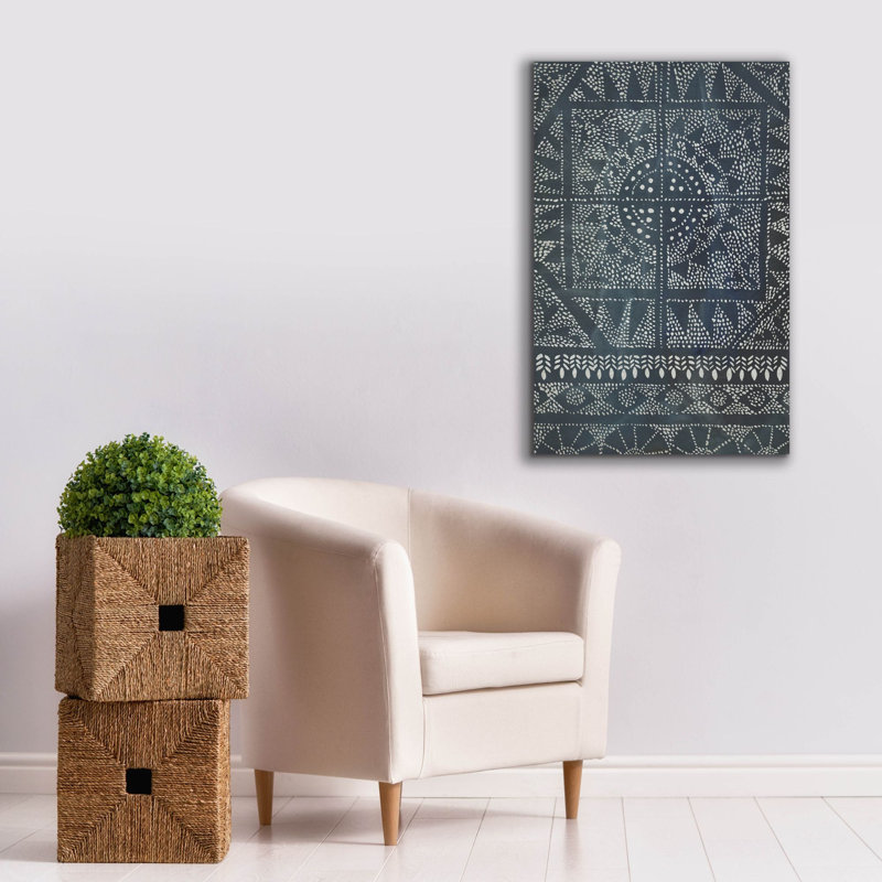 «Indigo Journey 2» par Chariklia Zarris, art mural sur toile, 26 po x 40 po, H 40 po x l 26 po
