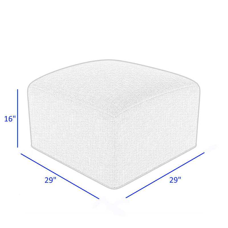  Repose-pieds extérieur Praia Sunbrella®, Toile Sunbrella® argent coulé