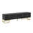 Modern Media Console TV Stand With Gold Accents And Geometric Pattern Design-606235269