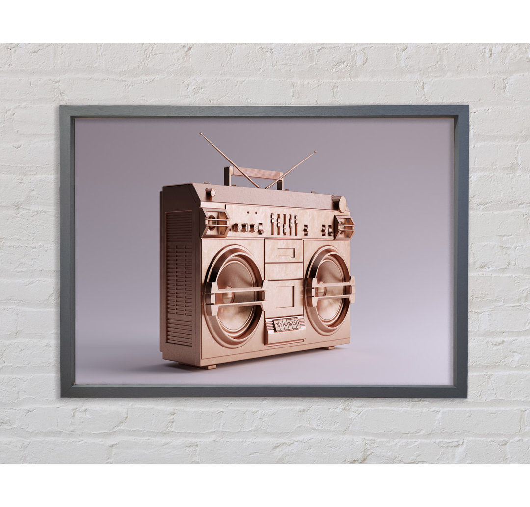 Boombox Simple - Einzelner Bilderrahmen Kunstdrucke auf Leinwand