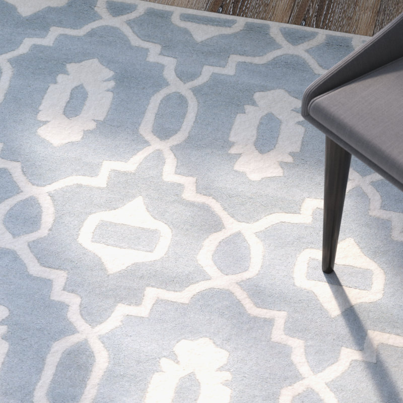 Tapis en laine touffeté à la main Carolene, Rectangle 6 pi x 9 pi