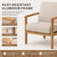 Chaise longue d'extérieur avec coussins Lott