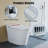 Smart Toilet with Bidet, Auto Open/Close Lid, Heated Seat, Auto & Foot Flush, Warm Wash & Dryer, Night Light, LED Display, ADA Comfort Height, Blackout Flush, Multi-Color Options (Rose Gold）-124411549