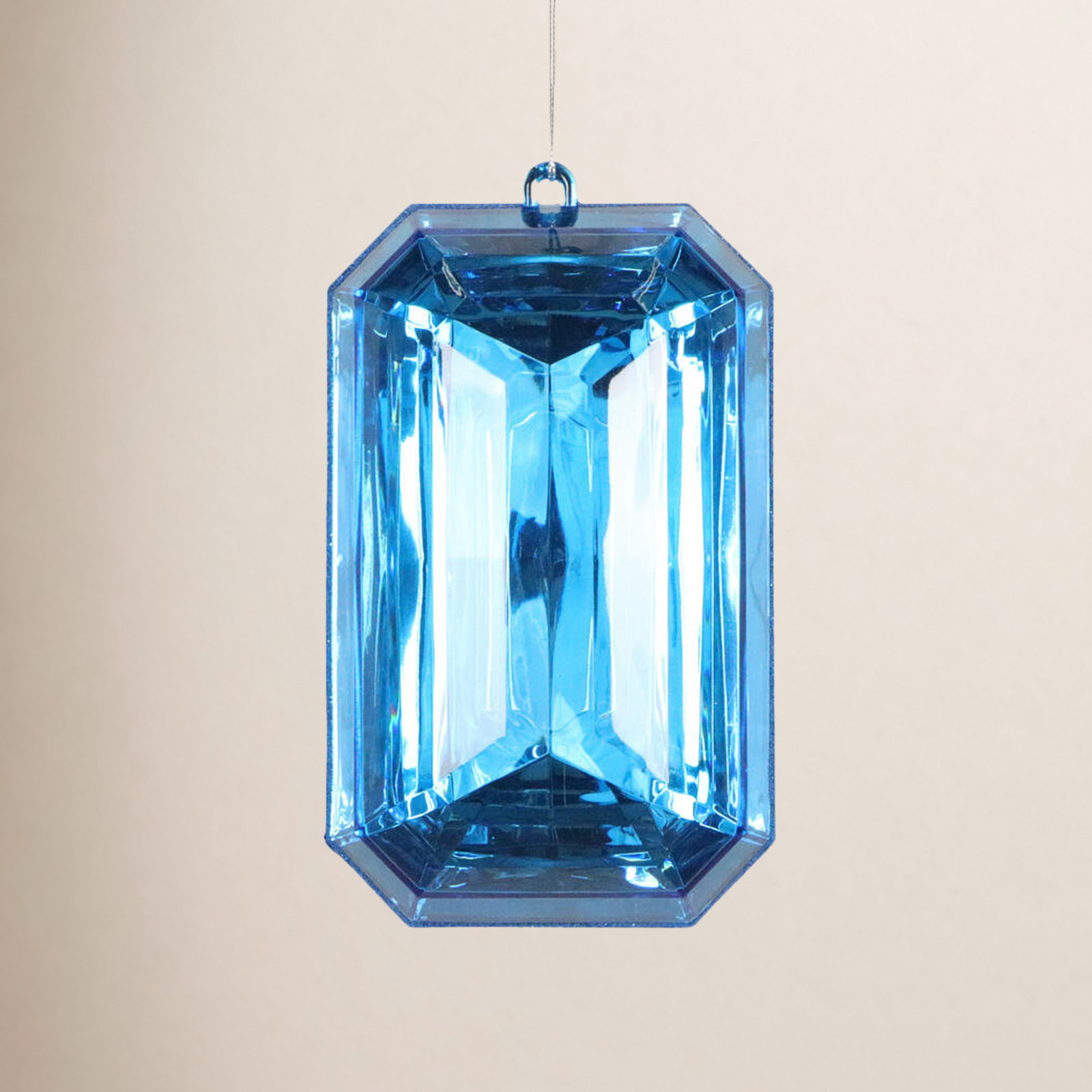 8'' Abstract Shatterproof Holiday Shaped Ornament, Blue