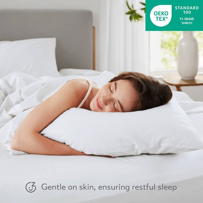Cotton 144TC White Breathable 100% Cotton 4-Piece Queen Sheet Set, Queen Sheet Set with 2 Pillowcases, White