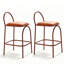 Chaise d'appoint orange à dossier solide (ensemble de 2)-547840475-547840477