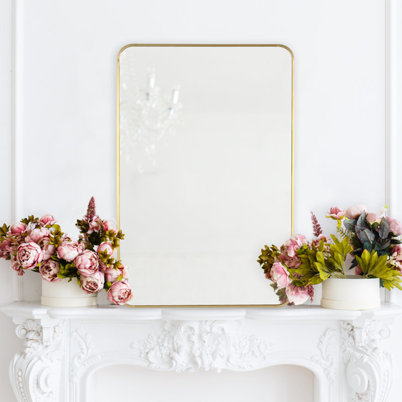 Miroir d'appoint mural, Or