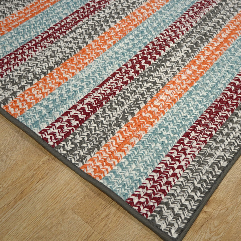 Tapis intérieur / extérieur rectangulaire en polypropylène tressé à la machine Mattalyn, Rectangle 3 pi x 5 pi