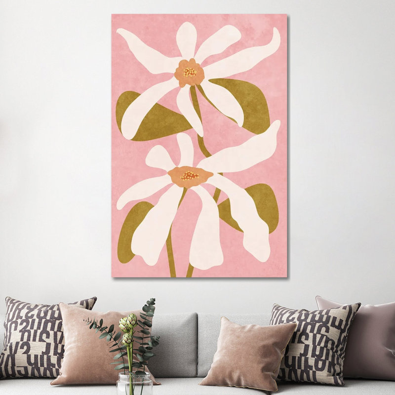 Abstract Flowers I by Raissa Oltmanns - Gallery-Wrapped Canvas Giclée on Canvas, Wrapped Canvas, 30.48 cm H x 20.32 cm W