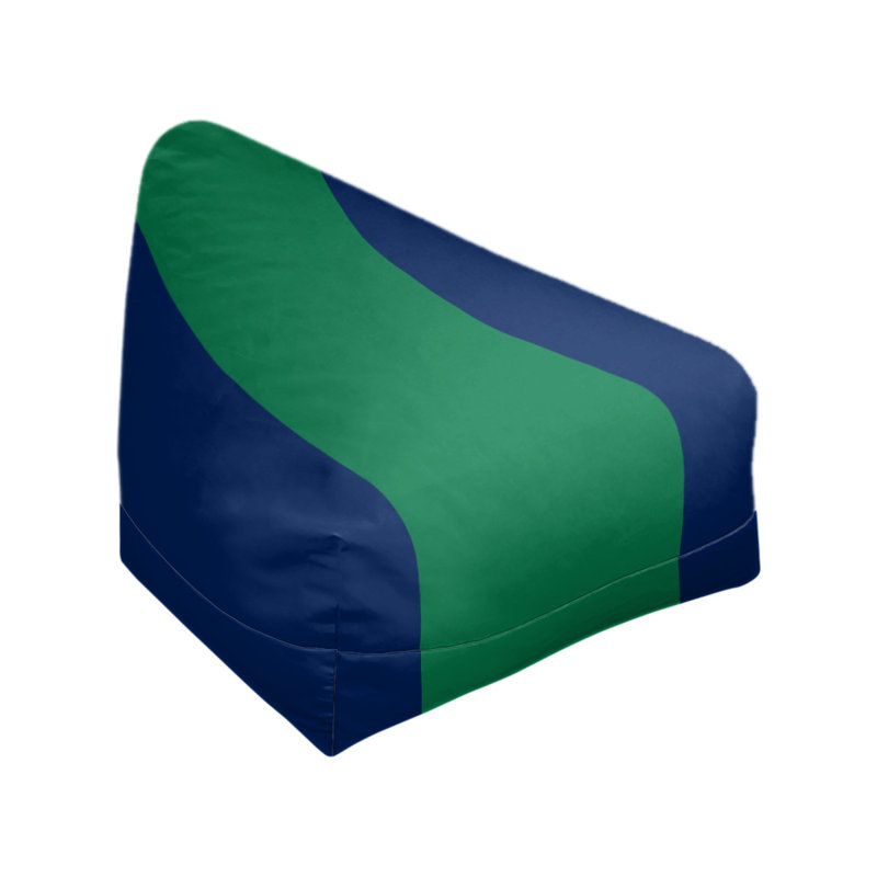 Bean Bag Cover, 42" H x 38" W x 2" D, Blue/Green