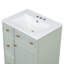 Armoire de salle de bain avec lavabo en céramique, 2 tiroirs et 1 porte-203876822
