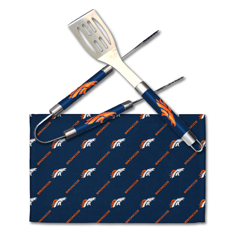 Ensemble d'outils de cuisson en acier inoxydable, Broncos de Denver