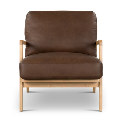 Carmelo Genuine Leather Accent Chair
