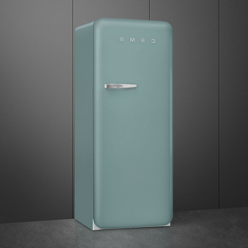 SMEG 50s Style 24'' Top Freezer 9.92 cu. ft. Refrigerator, Emerald/Jade Green, Right