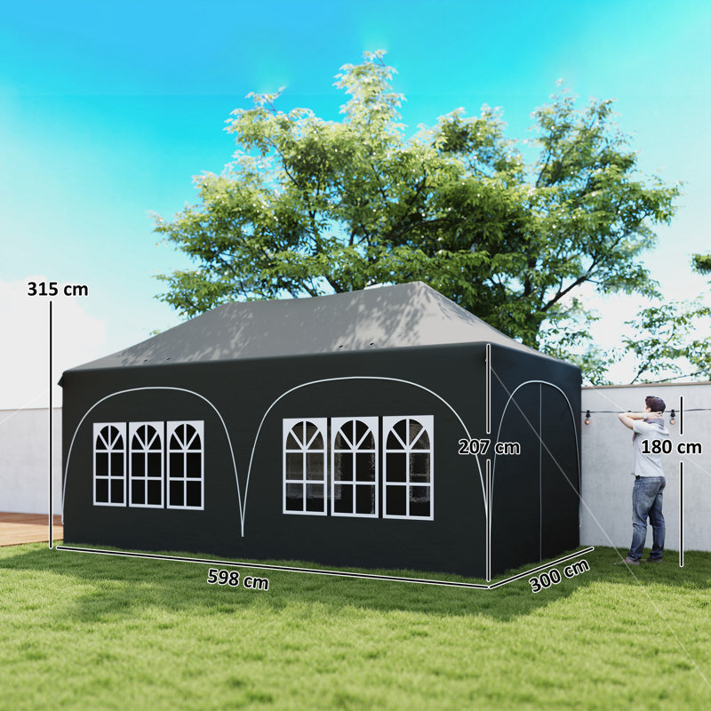 Double-top Pop Up Canopy, Grey