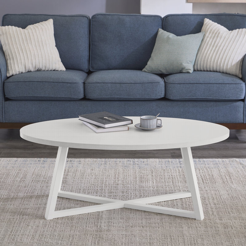 Table basse Modern Harmony, H 18 po x l 46 po x P 26 po, Blanc